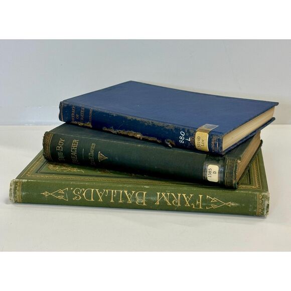 Antique & Vintage Book Lot (3) 1881, 1882, 1963 - Picture 1 of 16